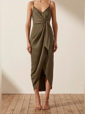 Spring Wedding Guest Dress - Shona Joy Pine Midi Size 12